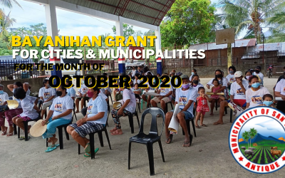 BAYANIHAN GRANT TO CITIES AND MUNICIPALITIES TRANSPARENCY REPORTS FOR OCTOBER 2020