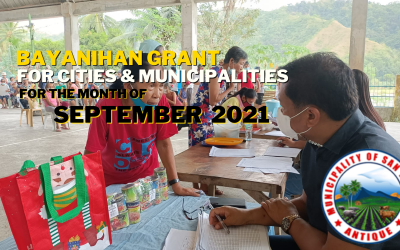 BAYANIHAN GRANT TO CITIES AND MUNICIPALITIES TRANSPARENCY REPORTS FOR SEPTEMBER 2021